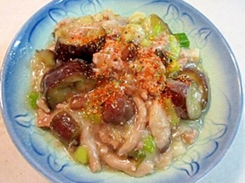 ボリュームいっぱい♪茄子の味噌そぼろ炒め